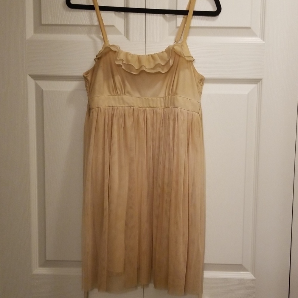 Sexy Flowy Triple Lined Slip Dress(Nude Champagne)